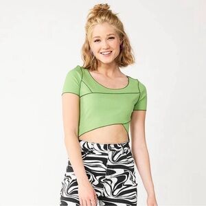 SO Y2K Green Women's Crop Top Size XL